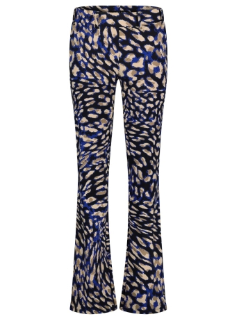 Lady Day Broek POPPY FLARED M12 498 1517 BLUE LEOPARD