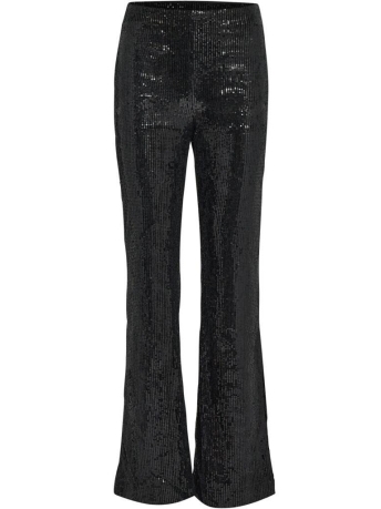 Minus Broek HOLLI HIGH WAISTED FLARED MI5799 100 BLACK