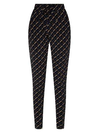 Zoso Broek SOPHIE PRINTED TRAVEL PANT 235 0143 BLACK/BLUE/BROWN