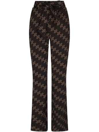 Zoso Broek ESTHER PRINTED TRAVEL PANT 235 0142 BROWN/BLACK
