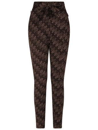 Zoso Broek AMEE PRINTED TRAVEL PANT 235 0142 BROWN/BLACK