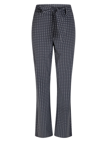 Zoso Broek JESSICA PRINTED TRAVEL PANT 234 0107/0005 CARBON OFF WHITE