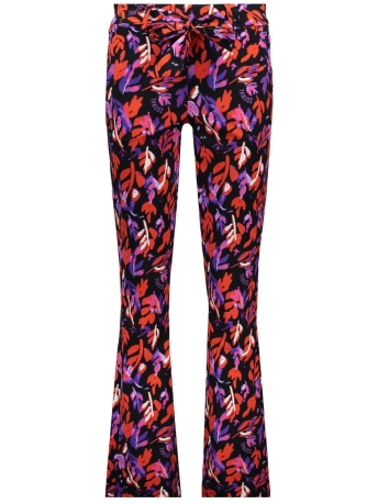 Zoso Broek FEMKE PRINTED TRAVEL PANT 234 0000/0800 BLACK ORANGE