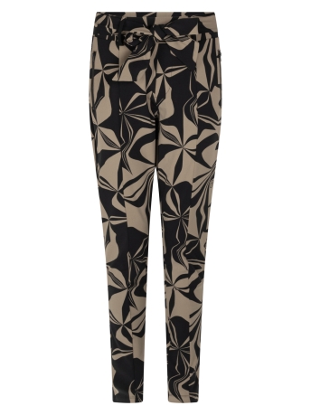 Zoso Broek FRANCIS PRINTED TRAVEL PANT 234 0009/0000 TAUPE BLACK