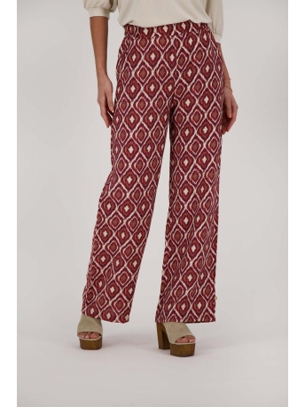 Zusss Broek BROEK MET IKAT PRINT 0303 023 7037 ZAND ROODBRUIN