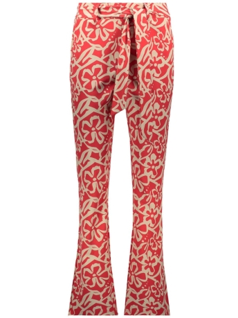 Zoso Broek LINDSY PRINTED TRAVEL FLAIR TROUSER 241 0019/0007 RED/SAND