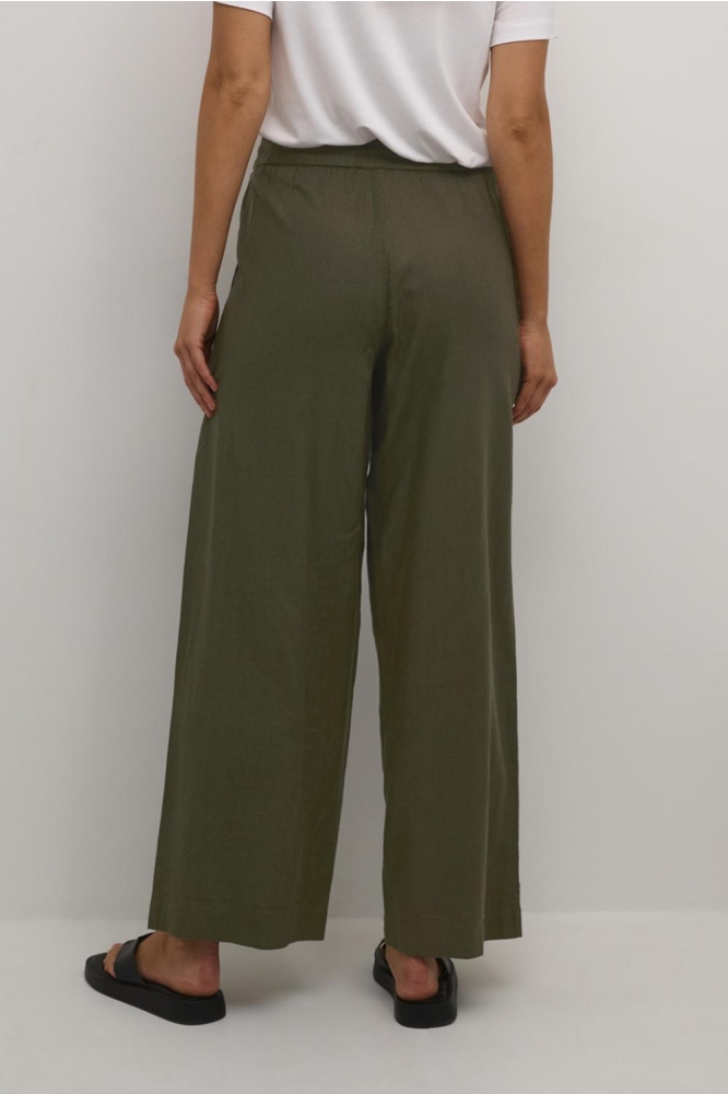 KAMILIA LONG WIDE PANTS HW 10508314 FOREST NIGHT