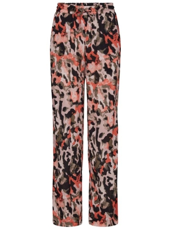 Freequent Broek FQLEXEY PANTS 204323 BLACK W HOT CORAL