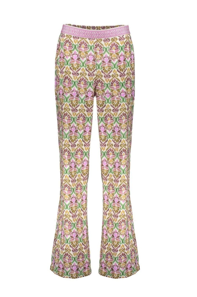 BROEK MET PRINT 41400 20 Purple/Sand combi
