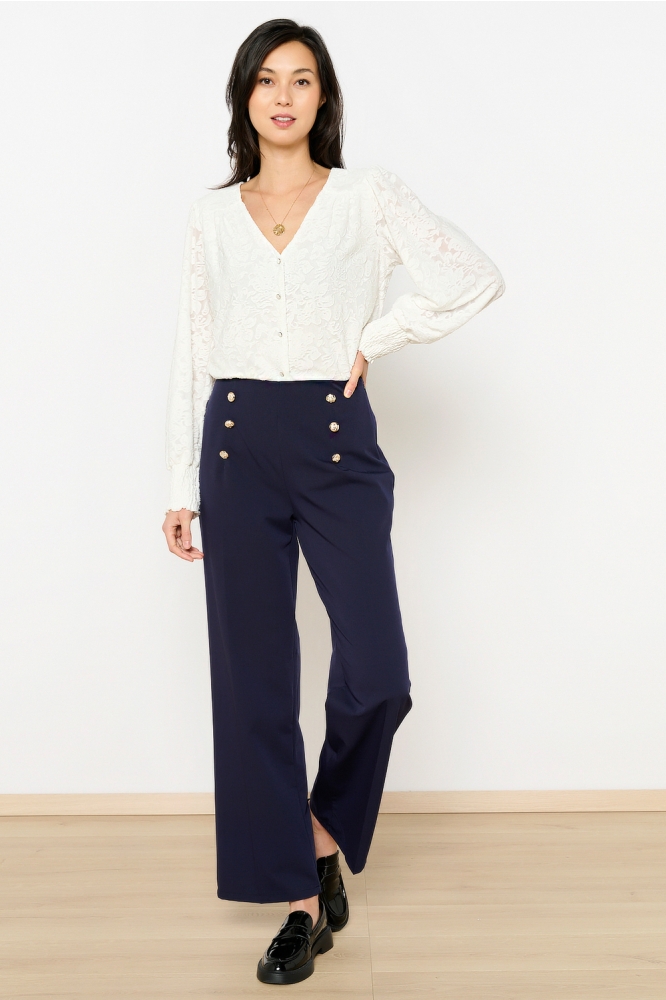 LolaLiza blauwe dames broek | Model