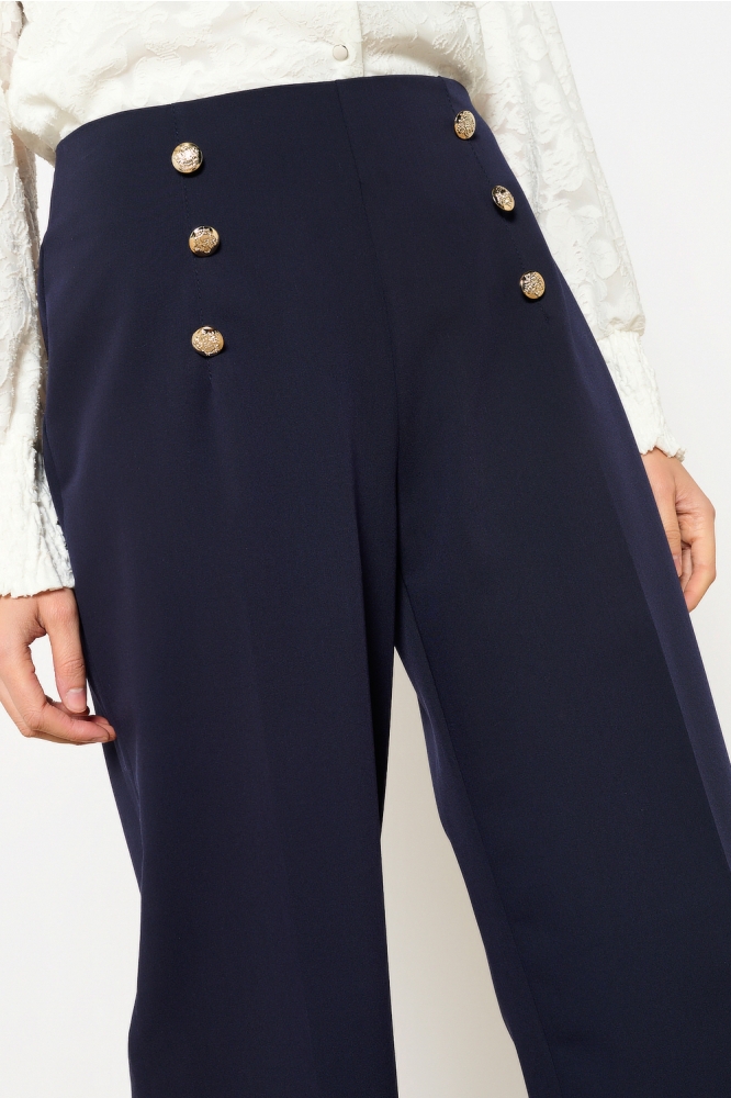 LolaLiza blauwe dames broek | Close up
