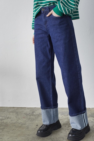 SisterS point Jeans ONEA TURNUP 18156 UNWASHED DENIM