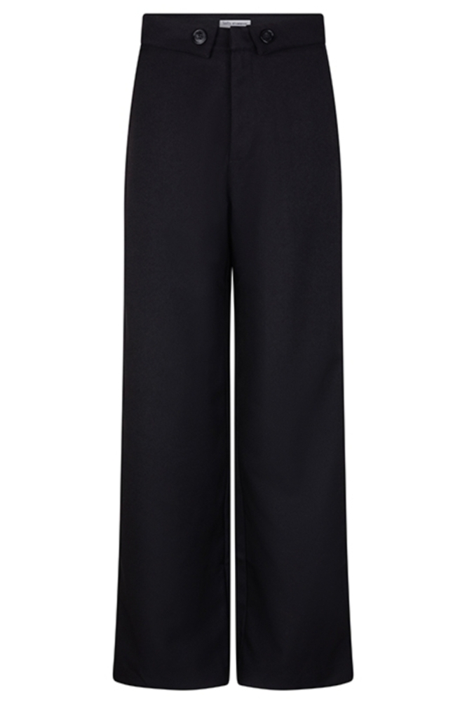 Lofty Manner zwarte dames broek | Vooraanzicht