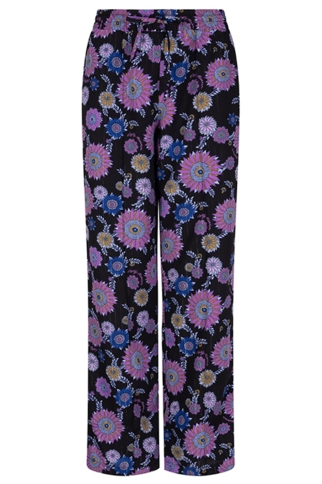 Lofty Manner zwarte dames broek | Vooraanzicht