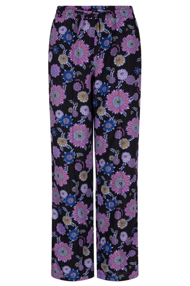 Lofty Manner zwarte dames broek | Vooraanzicht