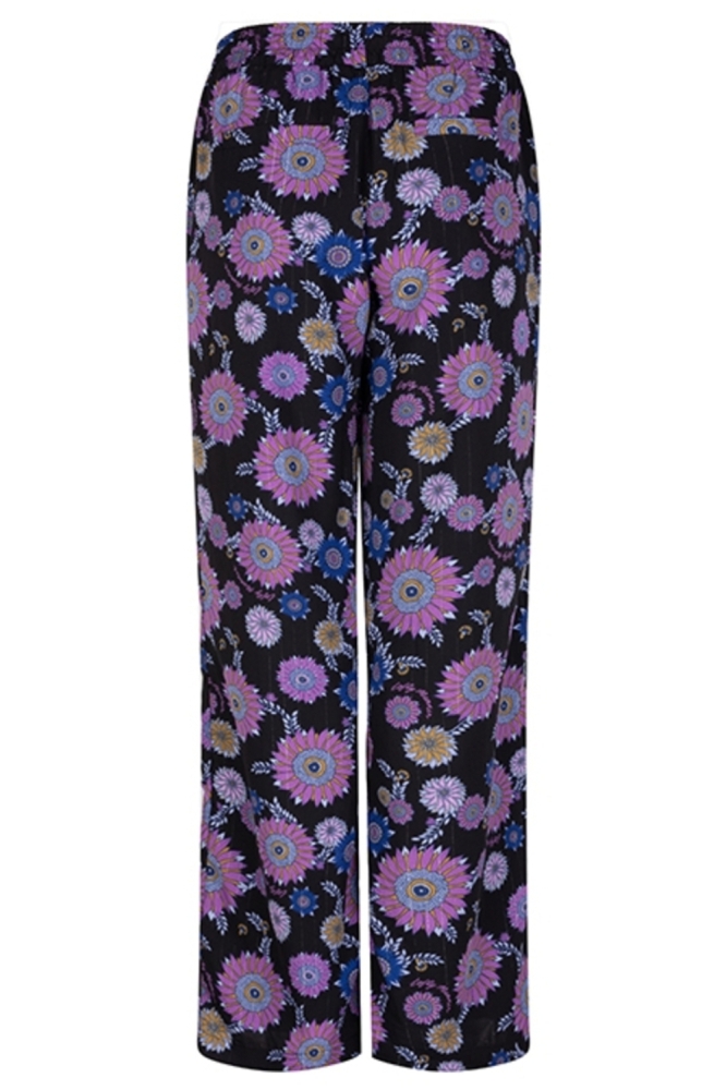 Lofty Manner zwarte dames broek | Achteraanzicht