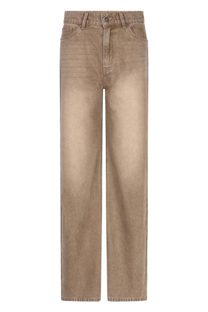 EsQualo camel dames jeans | Vooraanzicht