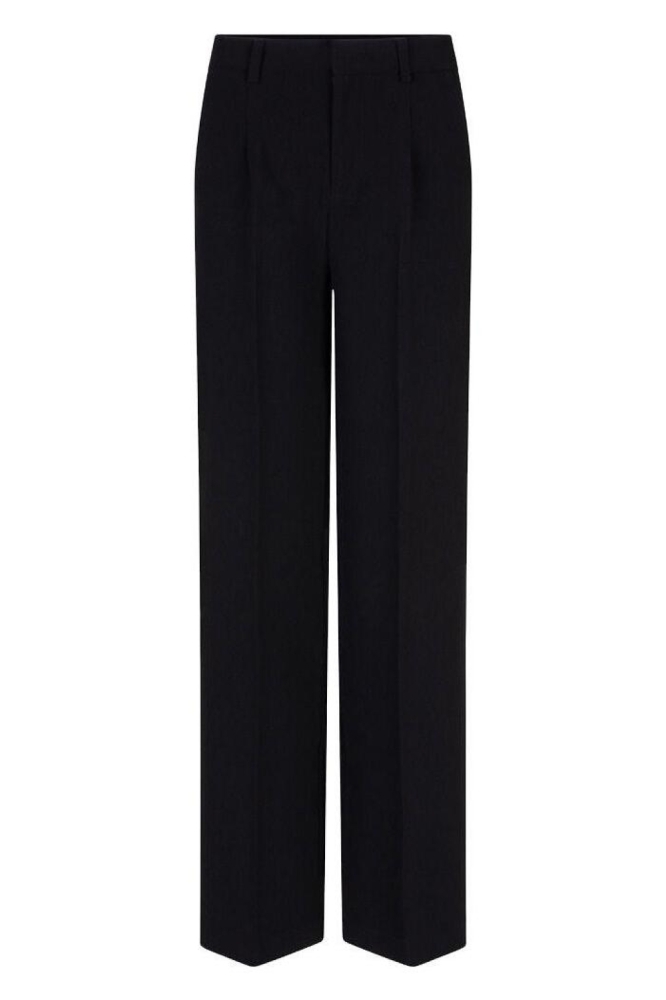 EsQualo zwarte dames broek | Vooraanzicht