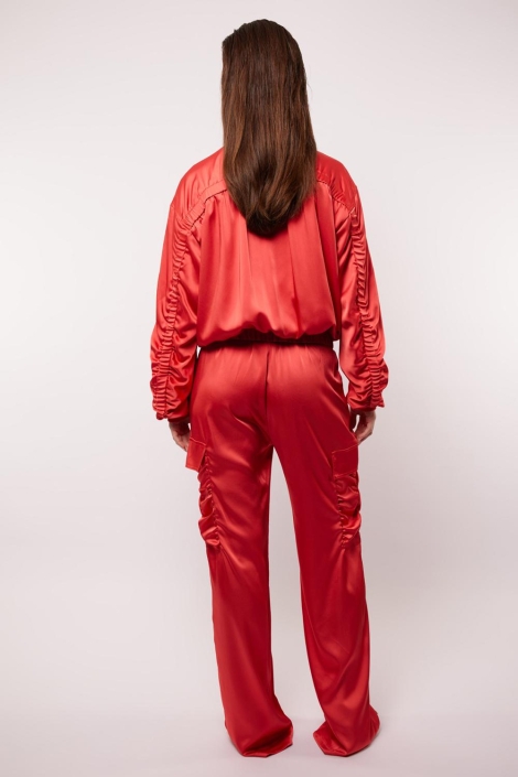 Fluresk roze dames broek | Model