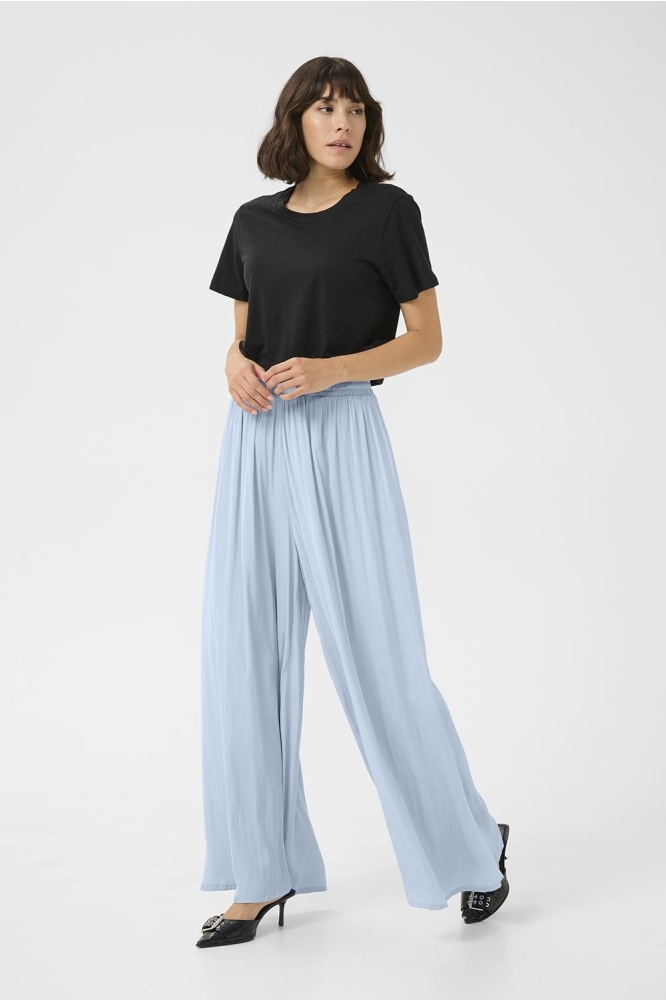 Kaffe blauwe dames broek | Model