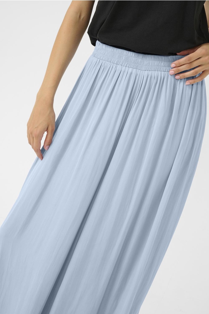 Kaffe blauwe dames broek | Close up
