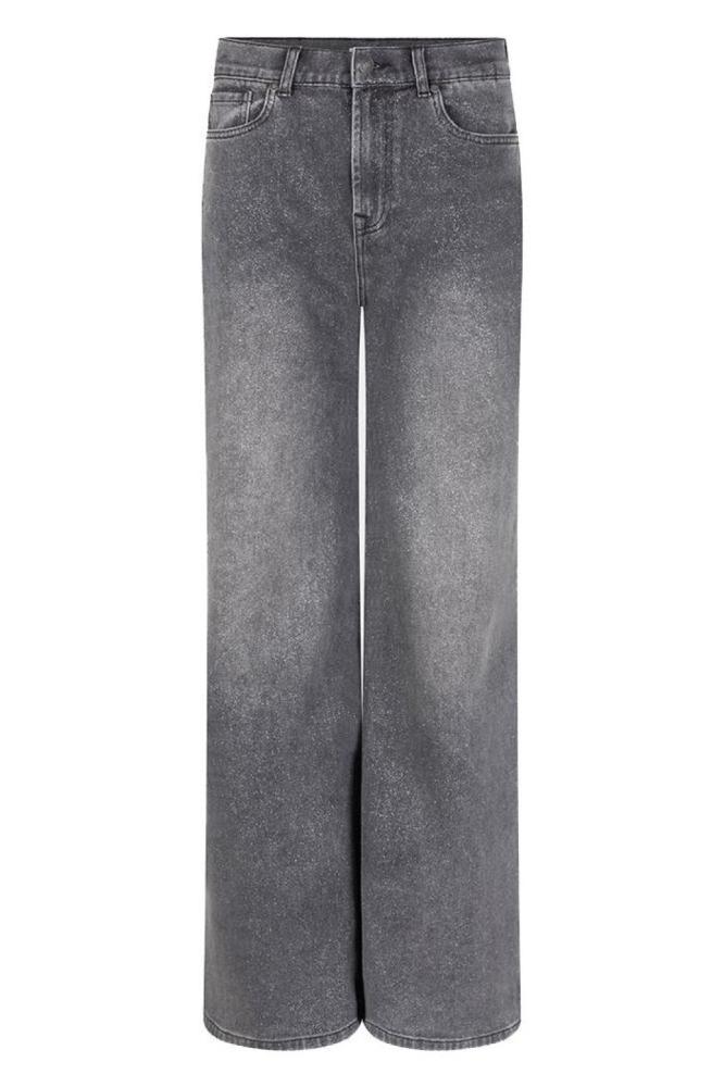 EsQualo grijze dames jeans | Vooraanzicht