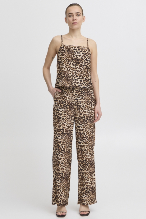 Ichi bruine dames broek | Model