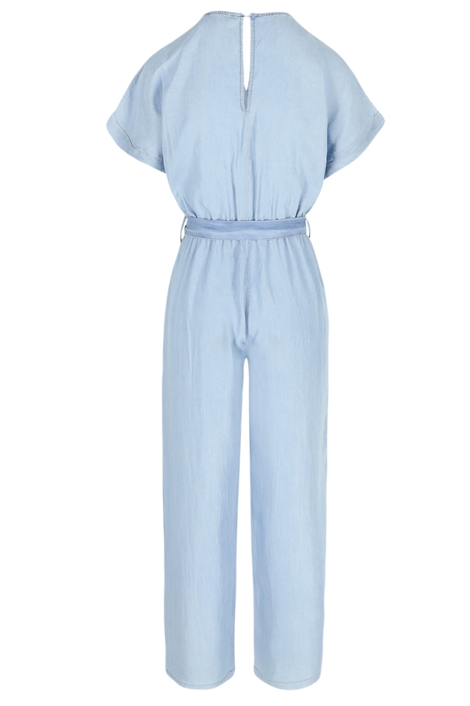 LolaLiza blauwe dames jumpsuit | Achteraanzicht