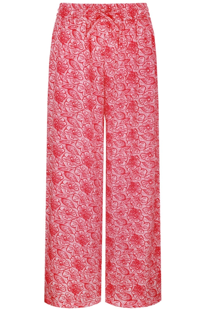 Fluresk roze dames broek | Vooraanzicht