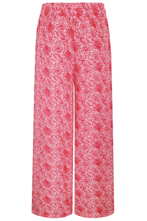 Fluresk roze dames broek | Achteraanzicht