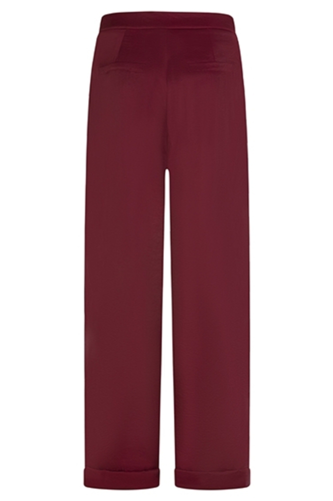 Lofty Manner bordeaux dames broek | Achteraanzicht