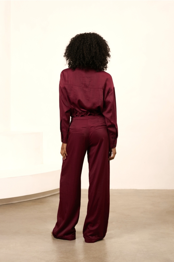 Lofty Manner bordeaux dames broek | Model