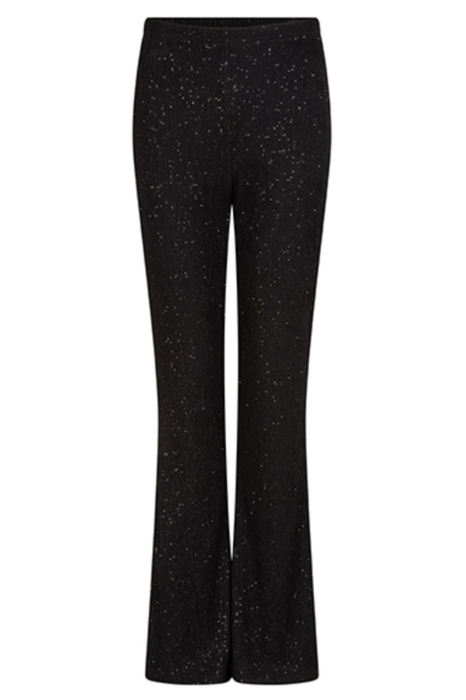 Lofty Manner zwarte dames broek | Vooraanzicht