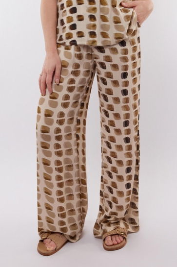 C&S The Label Broek ZAFRA PANTS 25ZFZC18 SAND/MUSTARD OLIVE