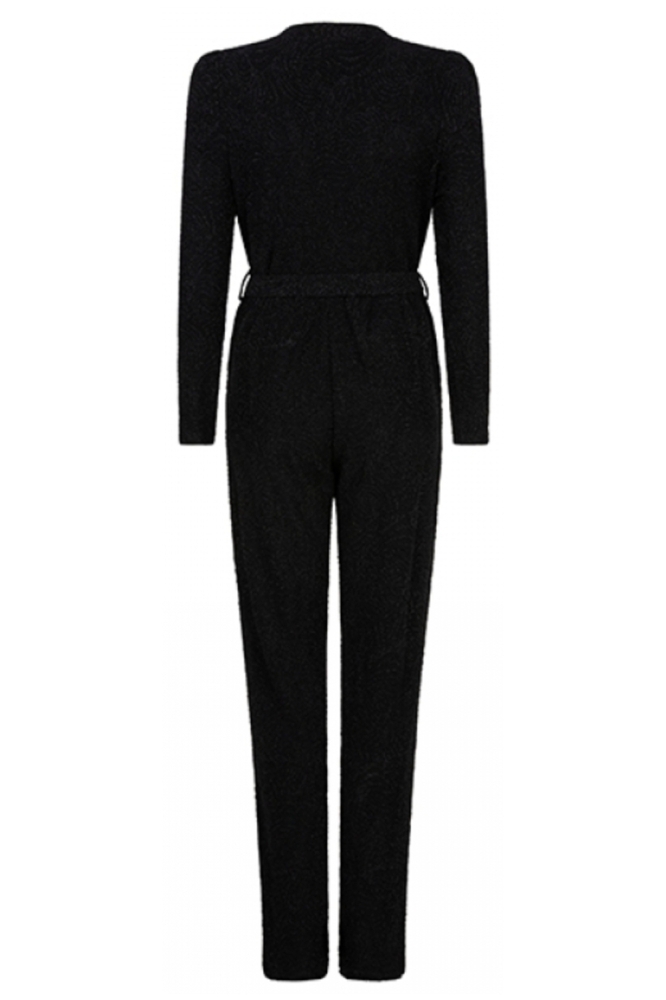 Lofty Manner zwarte dames jumpsuit | Achteraanzicht