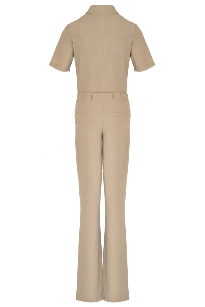 TQ Amsterdam beige dames jumpsuit | Achteraanzicht