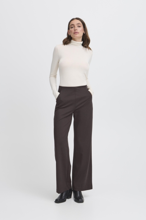 Ichi bruine dames broek | Model