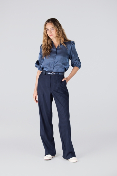 Juffrouw Jansen blauwe dames broek | Model
