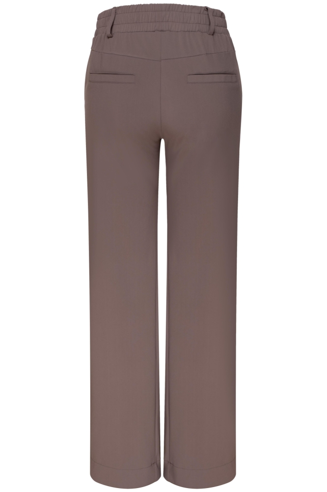 Kimara taupe dames broek | Achteraanzicht