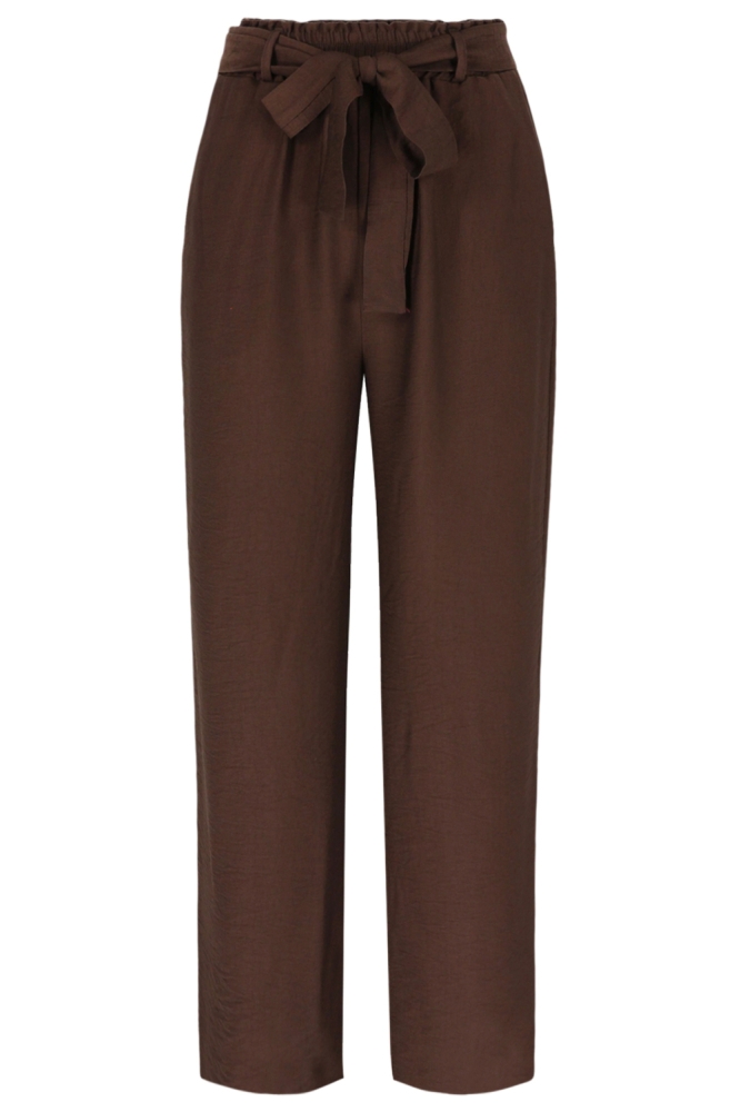 LolaLiza bruine dames broek | Vooraanzicht
