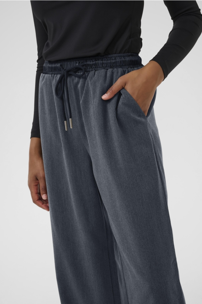 Kaffe grijze dames broek | Close up