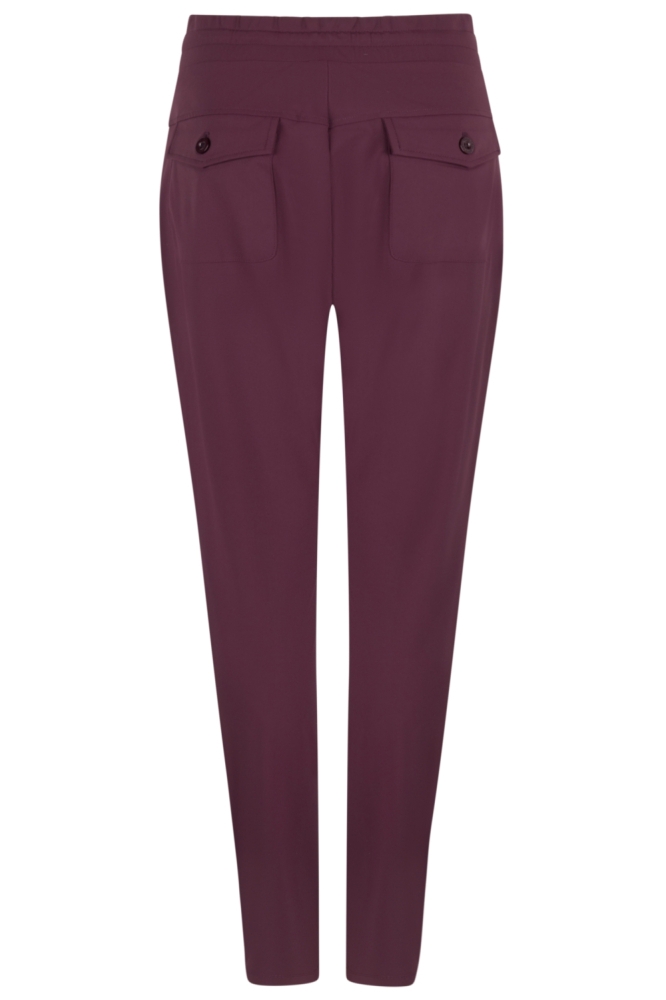 Zoso bordeaux dames broek | Achteraanzicht