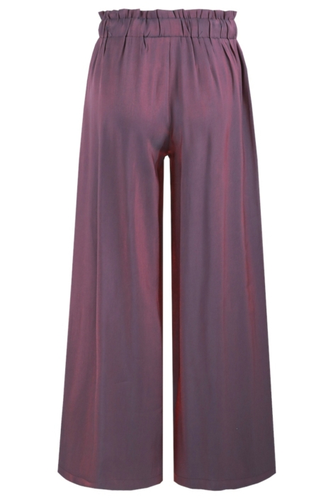 Fluresk paarse dames broek | Achteraanzicht