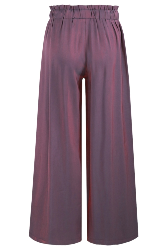 Fluresk paarse dames broek | Achteraanzicht