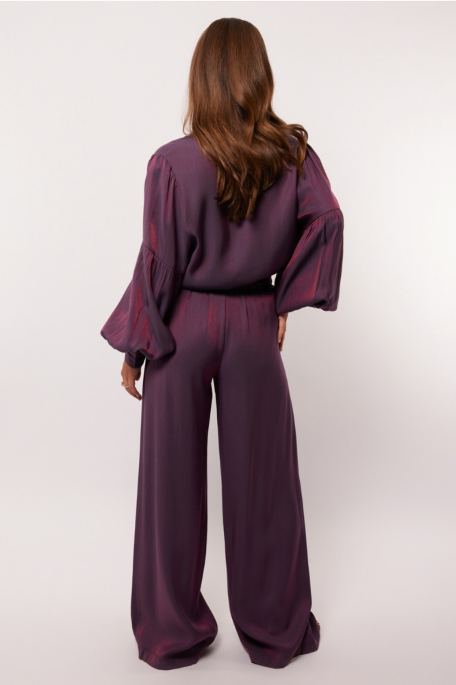 Fluresk paarse dames broek | Model