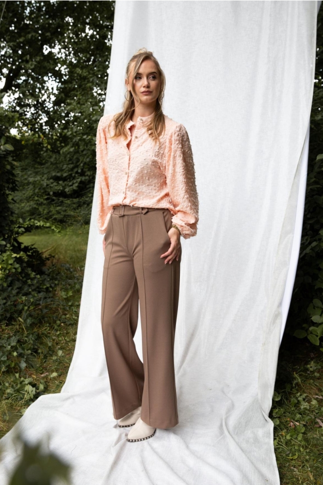 I-coni-K taupe dames broek | Model