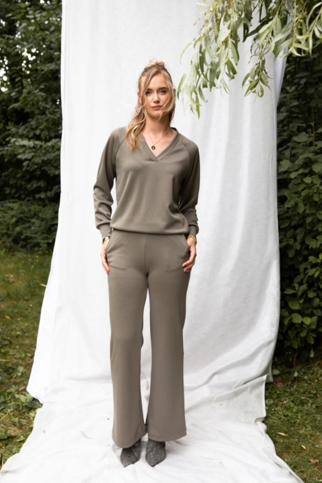 I-coni-K groene dames broek | Model