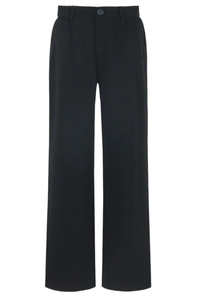 Fluresk zwarte dames broek | Vooraanzicht