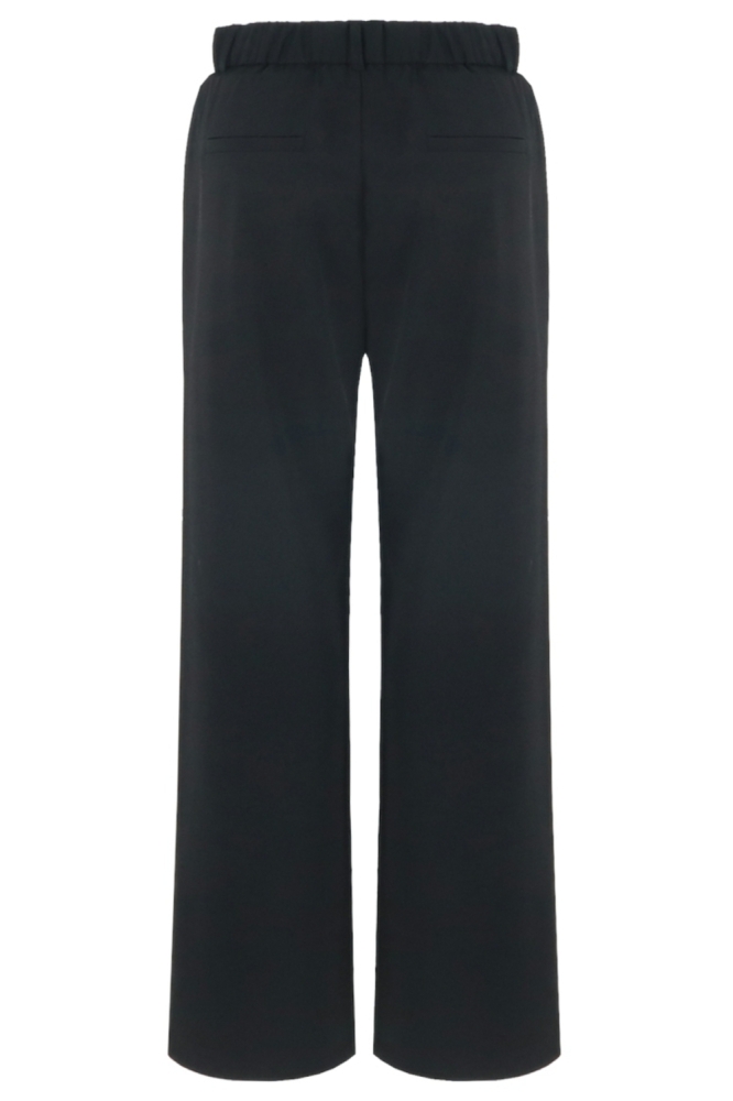 Fluresk zwarte dames broek | Achteraanzicht