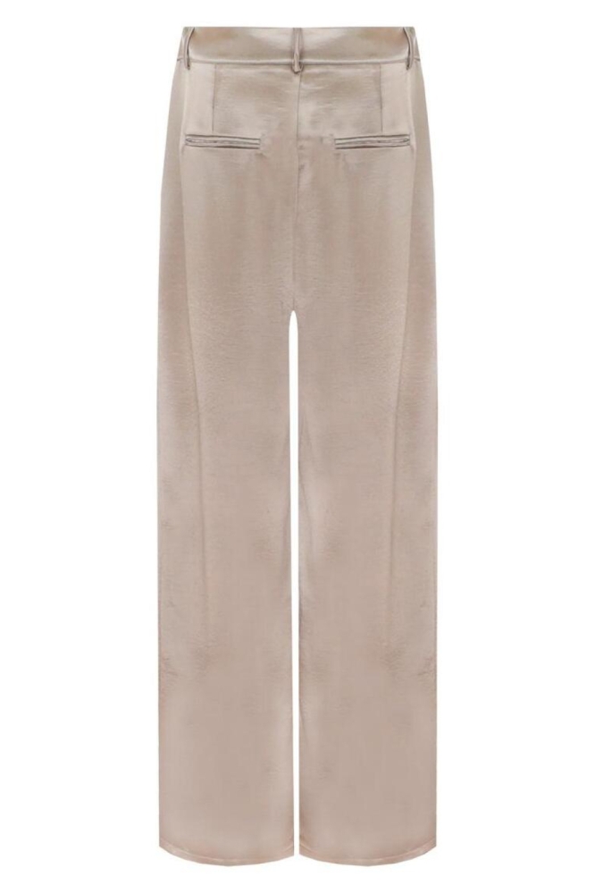 C&S The Label bronzen dames broek | Achteraanzicht